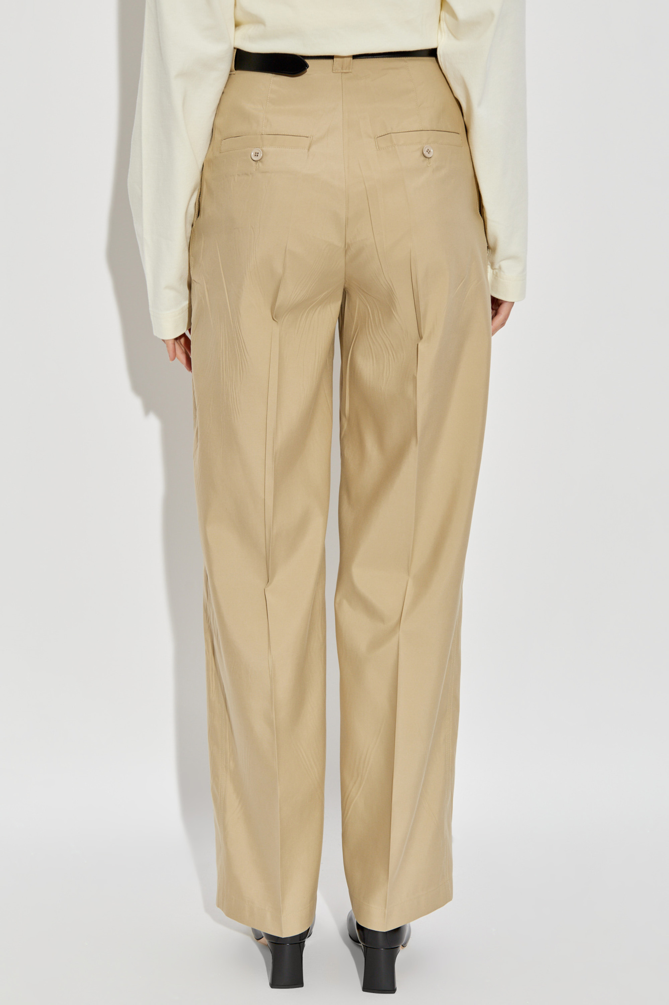ボトムスその他 PHILOSOPHY Women Pants A03102120 0468 beige Beige Pants with crease effect Phoebe Philo - Vitkac AS